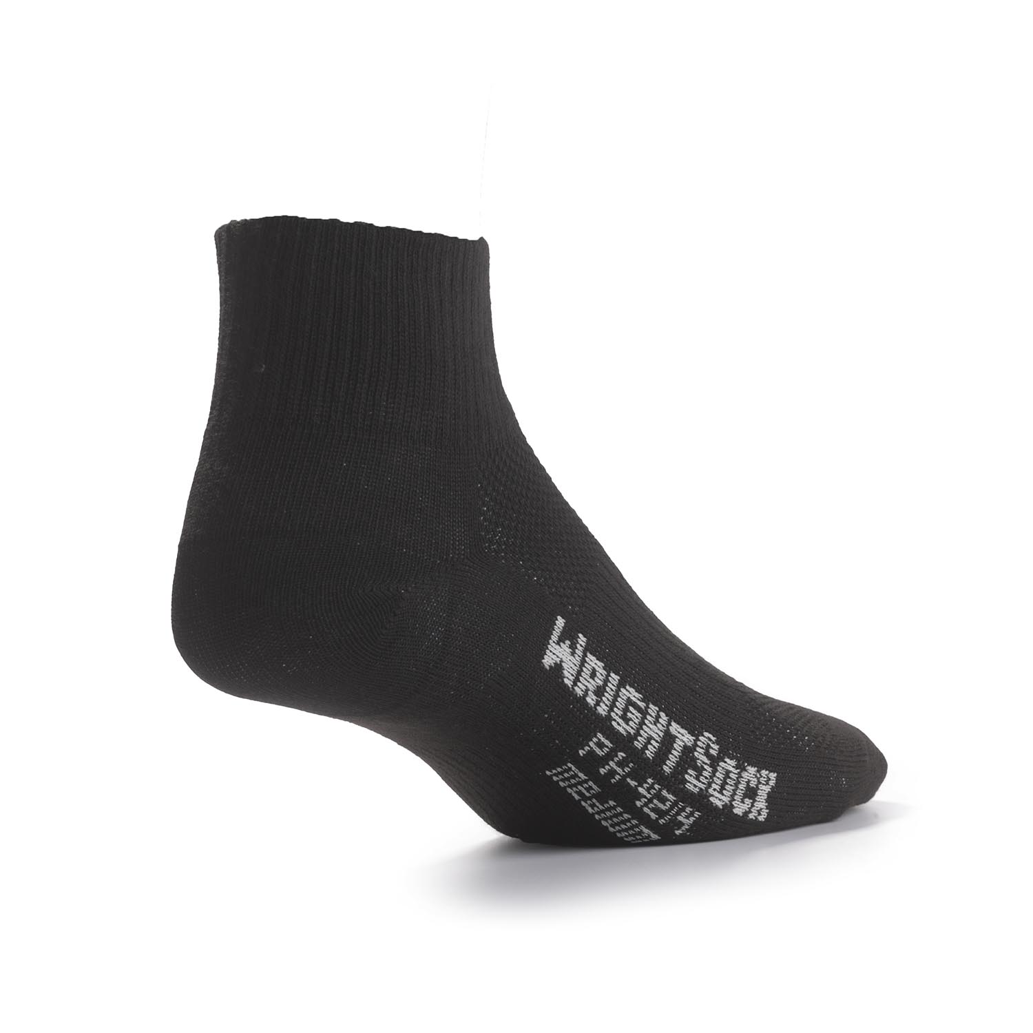 BLACK WRIGHTSOCK CUSHIONED DLX ANKLE LENGTH SOCK